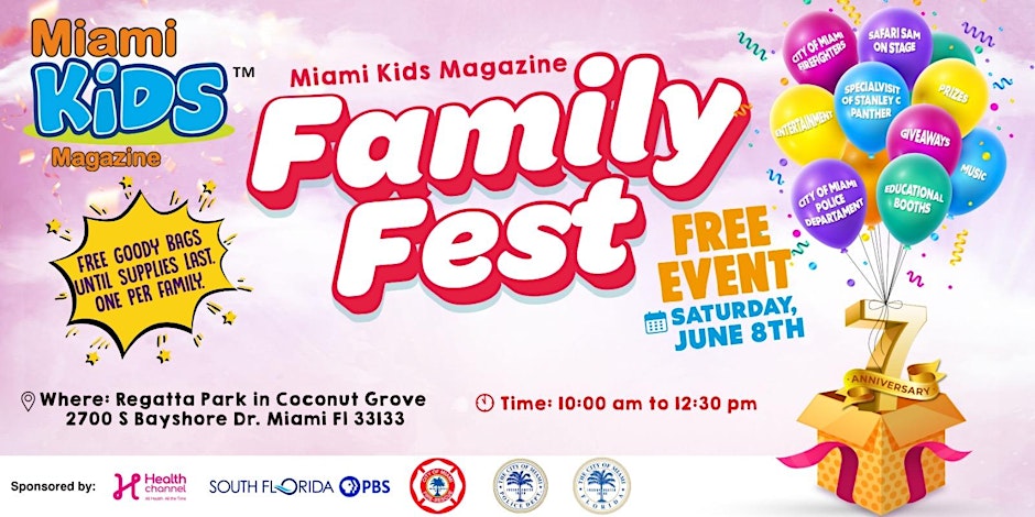 We are a proud sponsor of the #MiamiKidsMagazine Family Fest 2024, and can't wait to celebrate their 7th Anniversary together on Saturday, June 8th! 🌟 Learn more about this event and RSVP on Eventbrite, here- eventbrite.com/e/miami-kids-m… 💙 #MiamiLighthouse #MiamiLeaders #FamilyFest