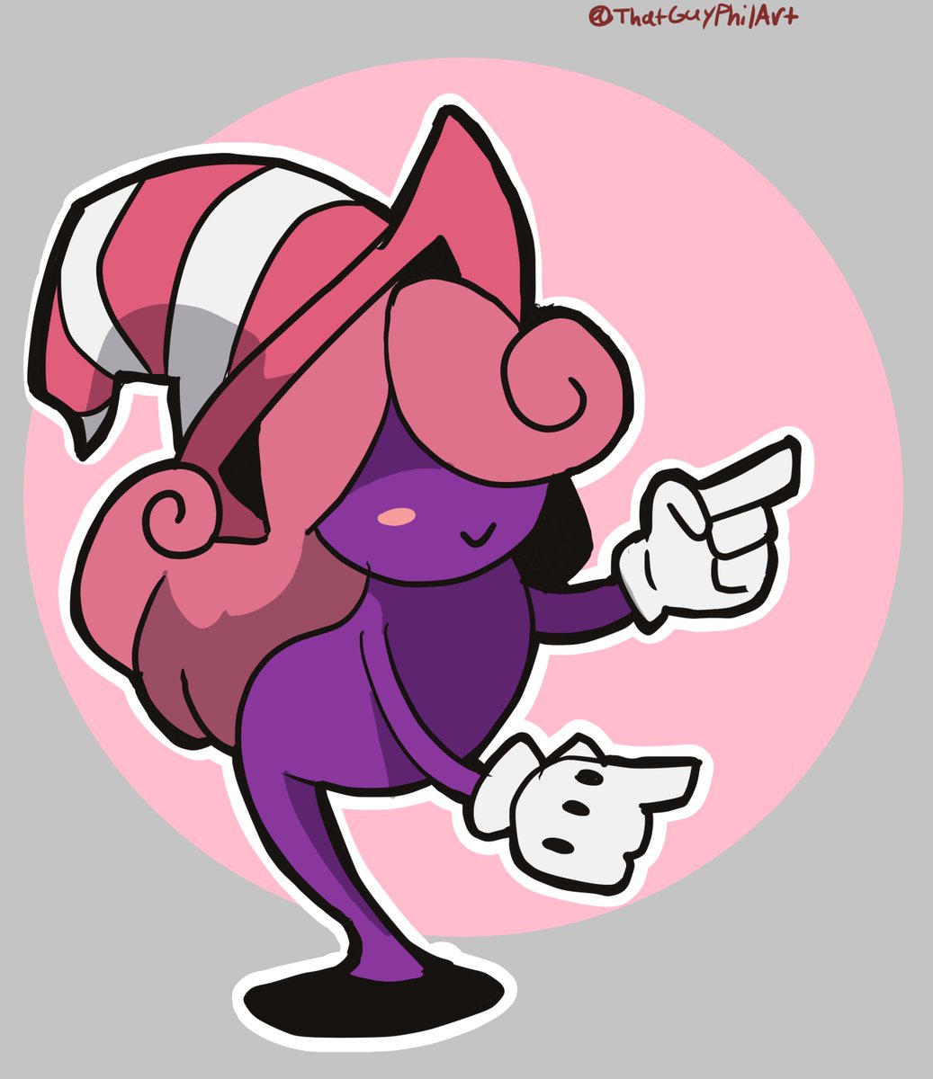 Warm up drawing for the day Is Vivian from Paper mario TTYD