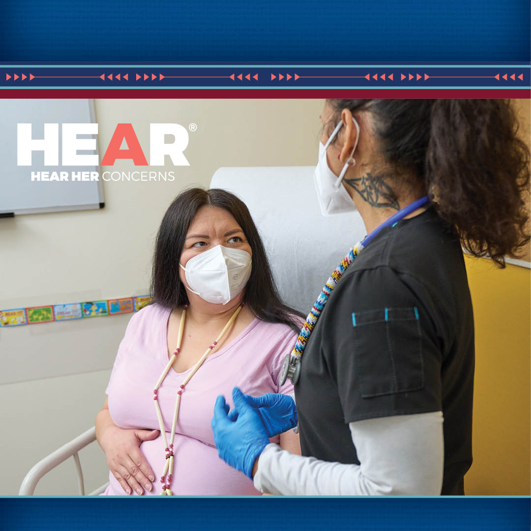 Health care providers play a critical role in improving maternal health among American Indian and Alaska Native people. It’s important to make sure your patients are comfortable sharing their concerns. Learn more at bit.ly/4b5s258 #NMHM2024 #HearHer