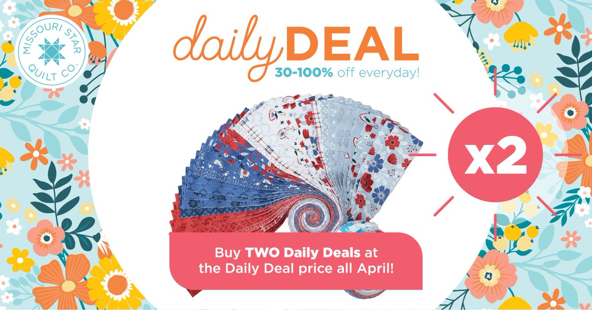 Today’s Daily Deal, American Beauty Rolie Polie, is a gorgeous red, white, and blue jelly roll of patriotic florals. If you're a fan of patriotic florals, then American Beauty is calling your name! Shop now: bit.ly/3Unudui (Valid 04/27/24 while supplies last)