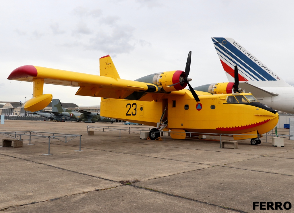 French Securite Civile Canadair CL215-1 - F-ZBAY at the Musee De L'Air et de L'Espace in Paris #AvGeek #avgeeks #aviation #planespotting #aviationdaily #aviationphotography