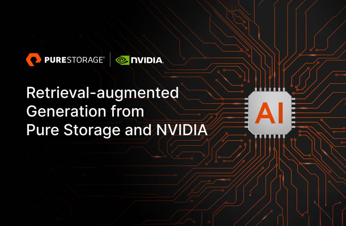 At #NVIDIA’s #GTC2024, @PureStorage made several big announcements, including these two... 💯🌟 1️⃣ blog.purestorage.com/perspectives/o… 🏆🚀 2️⃣ blog.purestorage.com/solutions/pure… ———— #DataStrategy #AIStrategy #AI #CDO #CTO #RAG #GenerativeAi #PureStorage #DataScience #MachineLearning #LLMOps #LLMs
