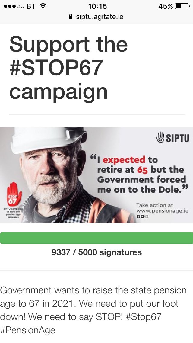 @ABorthwick7216 You’re right I’ve been trying to fight for it to be abolished see/use the hashtag #STOP67to70 talking 75😱 #GE in Ireland they did fight but many here unaware #pension #unions