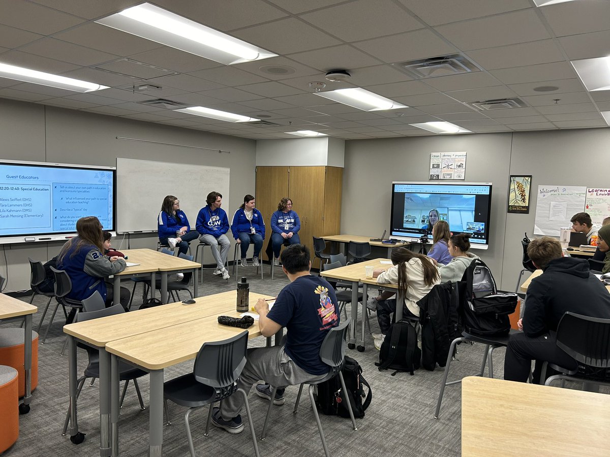 Students in Intro to Ed learned more about special education and EL education from experts in the fields. Thanks to my colleagues for sharing their time and talents, today and all days! #OwatonnaProud #growyourown