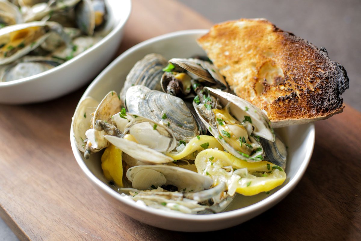 Ever since my dad introduced me to clams as a kid, I was hooked. I like to steam these clams with wine, garlic and herbs (“a la mariniere” or in the style of the sailor) and serve bowls of them with lots of crusty bread to dip in the broth. bit.ly/4axk8lo