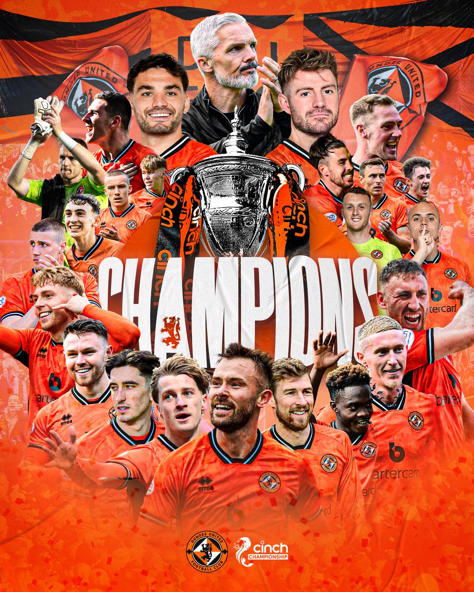 dundeeunitedfc's tweet image. 2023/24 cinch Championship Champions!🏆