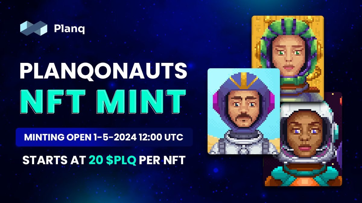 Ed | AirdropGlideApp (@airdropglideapp) on Twitter photo New #NFT collection spotted: Planqonauts
The <a href="/PlanqFoundation/">Planq Network</a> core team are doing an NFT collection: Planqonauts.
It's no secret that the Planq team are working on an NFT marketplace, and this gives people a first taste of playing around with NFTS on the Planq Network, as well New #NFT collection spotted: Planqonauts
The <a href="/PlanqFoundation/">Planq Network</a> core team are doing an NFT collection: Planqonauts.
It's no secret that the Planq team are working on an NFT marketplace, and this gives people a first taste of playing around with NFTS on the Planq Network, as well