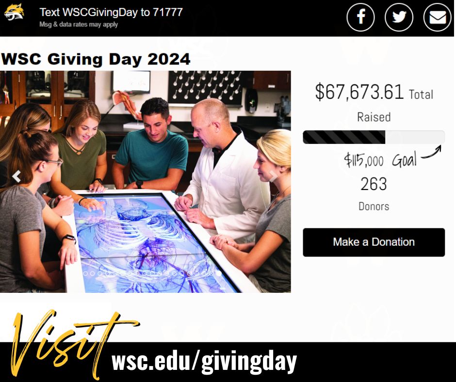 AlumniWSC's tweet image. Keep going, Wildcats! Your generosity on Giving Day speaks volumes. Be part of something bigger, and let's make April 26 a day of transformative change at Wayne State College. wsc.edu/givingday