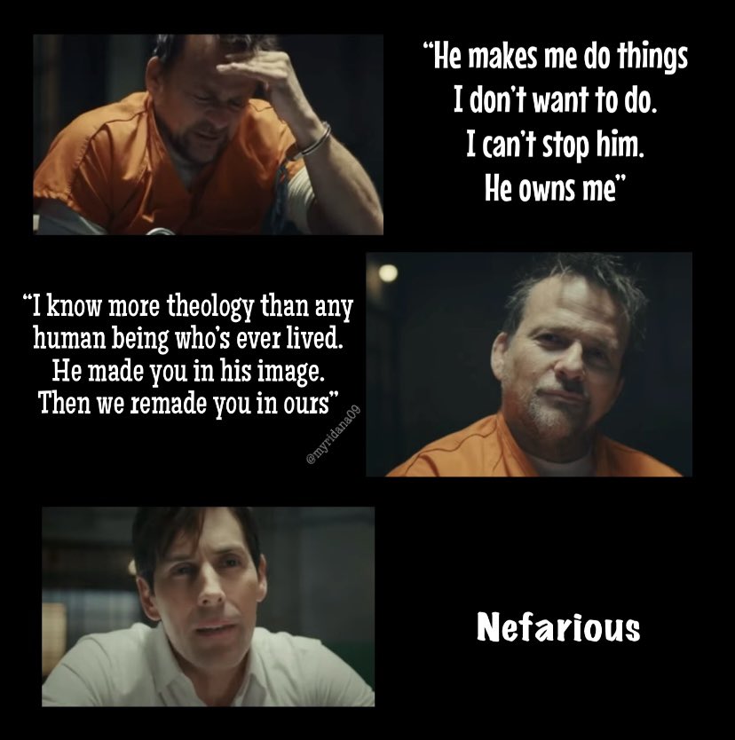 “Nefarious” isn’t just one of the best movies I’ve seen, it’s a movie that makes me think about my life and my values. Hats off for Jordan Belfi&Sean Patrick Flanery for their excellent performances @JordanCBelfi @seanflanery @NefariousMovie_