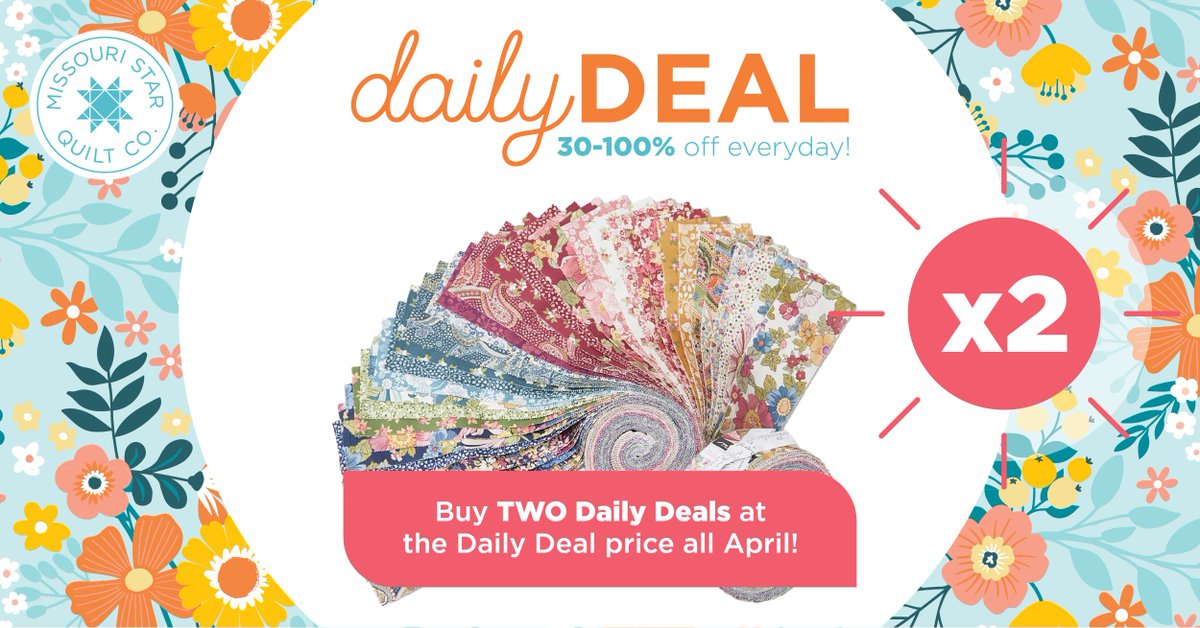 Today’s Daily Deal, Chelsea Garden Jelly Roll, is blooming with color! These prints include floral, paisley, and scallops too in dark mulberry to soft blues, greens, and cream. Shop now: bit.ly/49VPl0h (Valid 04/29/24 while supplies last)