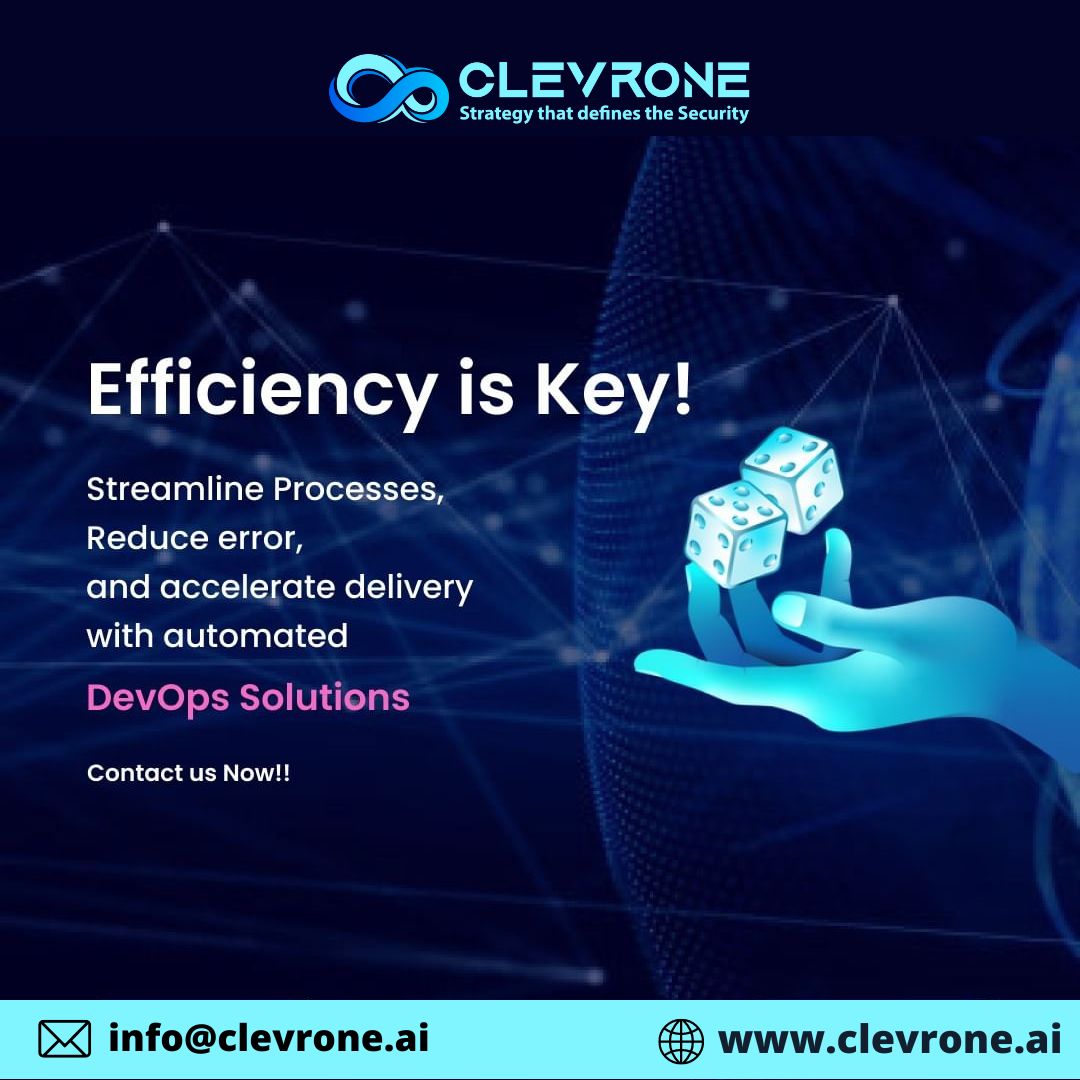 'Boost your team's productivity with Clevrone's automated DevOps  solutions! 

🛠️ Streamline processes, eliminate errors, and speed up  delivery to market. Discover the power of automation at Visit: clevrone.ai 

#Clevrone #Cloud #Trending  #DevOps #Automation