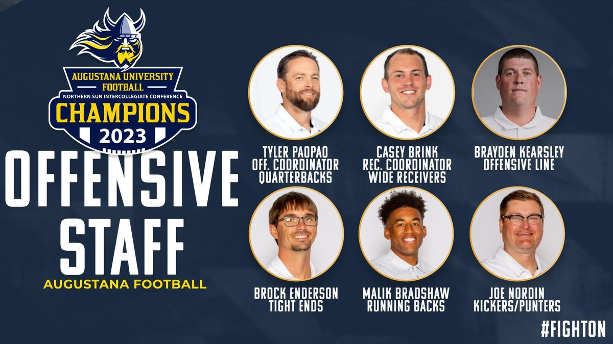 The Offense ⚔️ OC/QBs - @coachTyPaopao WRs -@CoachCBrink OL - @CoachBKearsley TEs - @Coach_Enderson RBs - @CoachBradshaw89 K/P - @JoeNordin #BuildingChampions