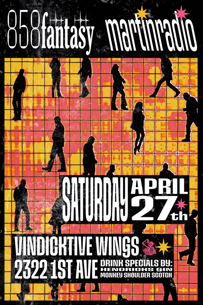 DJ Set with 858fantasy this Saturday at Vindicktive Wings in Belltown Seattle. 9pm-1:30am Come by! 2322 1st Ave, Seattle, WA 98121