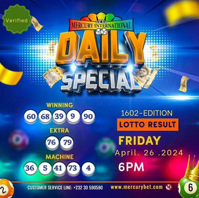 Mercury International Lotto Results (@MercuryLottoSL) on Twitter photo 2024-04-26 18:45:26