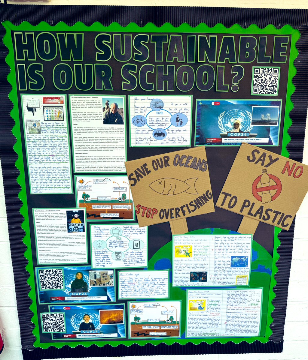 Our corridor displays have been updated throughout school to showcase some of the remarkable learning that takes place across our curriculum 🩵🙌🏻💙 Here’s a display from #Y6 showing work from their Geography unit ♻️ @lea_forest_aet @LFP_DHT_MrW @SCKR1977 @CHanley74 @mrsrmurad