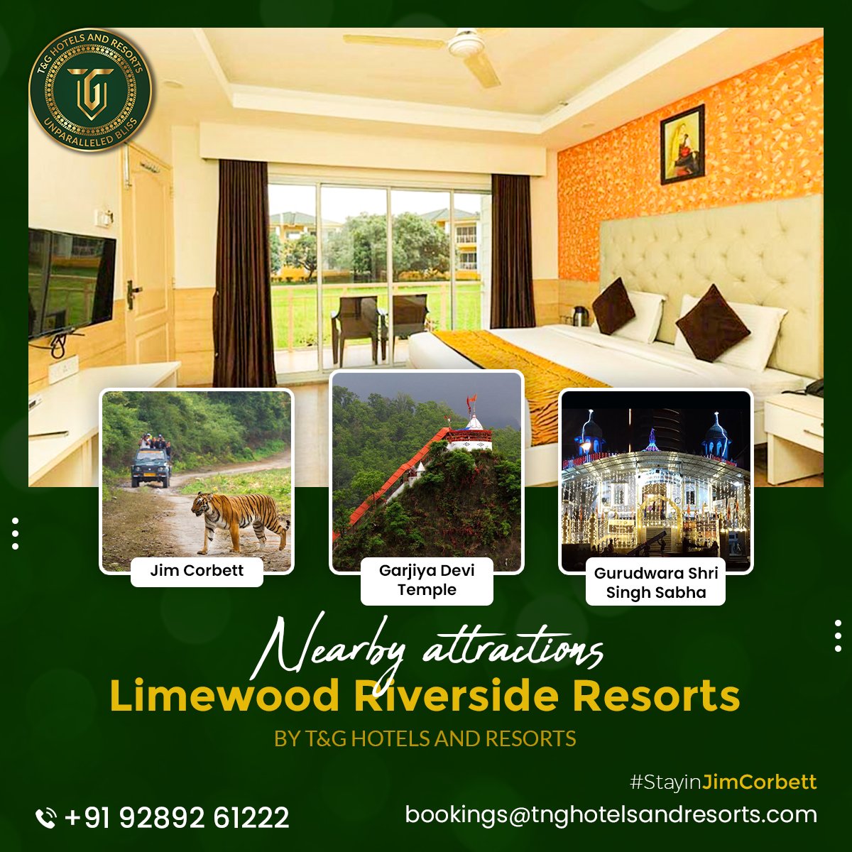 Escape to serenity at Limewood Riverside Resorts by T&G Hotels and Resorts, where nature's embrace meets luxury retreat. 
For more info visit : bit.ly/4d3JpVQ or call us : +91 9289261222
#tandghotelsandresorts #limewoodresorts #jimcorbett #jimcorbettnationalpark