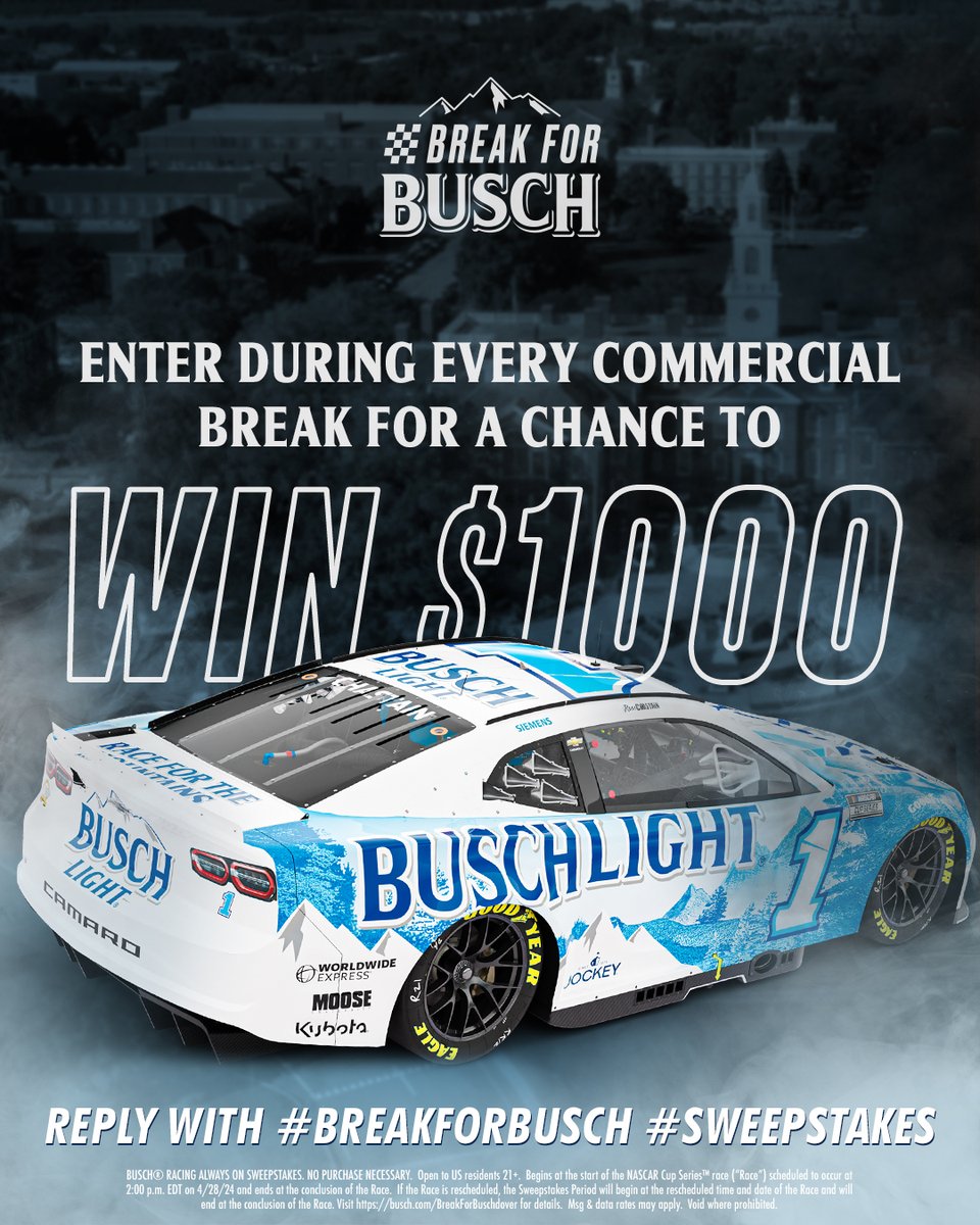 Y’ALL STILL WATCHING ROSS? 👀 Start replying! ​ Enter during every commercial break with #BreakForBusch #Sweepstakes for a chance to win $1K! @MonsterMile #Wurth400