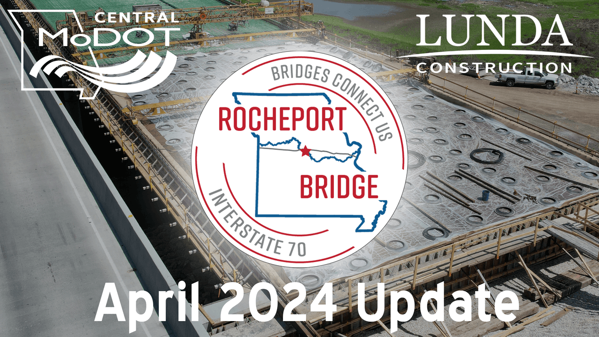 First deck pour on the eastbound side of the bridge! Road to Rocheport April 2024 Update. Subscribe to our Youtube channel and hit the notification button to stay up to date on the project. ow.ly/oCg950RpuEr