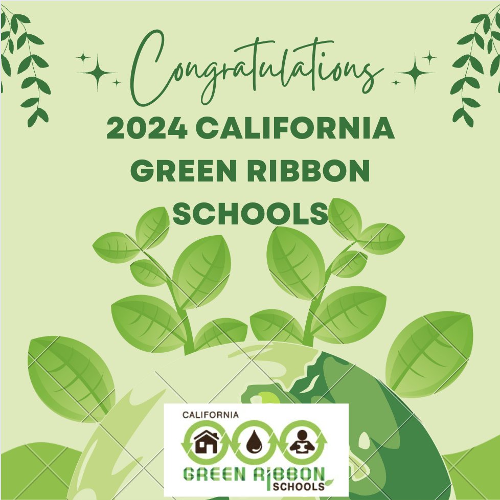 🌟🎉 Congratulations to the 2024 @CADeptEd #CAGreenRibbon Honorees! Your dedication to sustainability and environmental education sets a remarkable example for schools across the state. Keep inspiring the next generation to protect our planet! 🌱🏫 🌎👏#EducationForSustainability