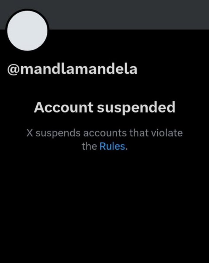 Twitter has suspended Nelson Mandela's grandson, as he's about to set off on the Freedom Flotilla to take aid to Gaza.