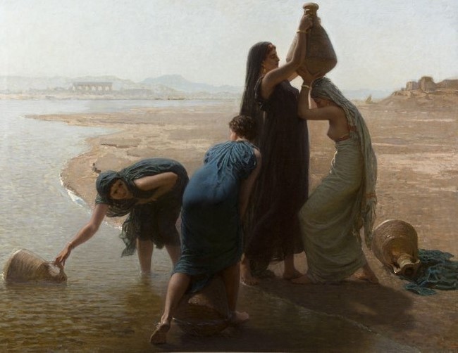 Léon Belly Fellah women on the banks of the Nile (1856)