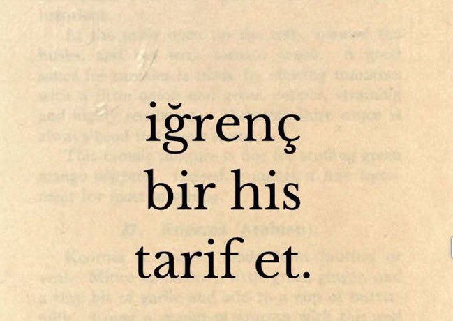 iğrenç bir his tarif et