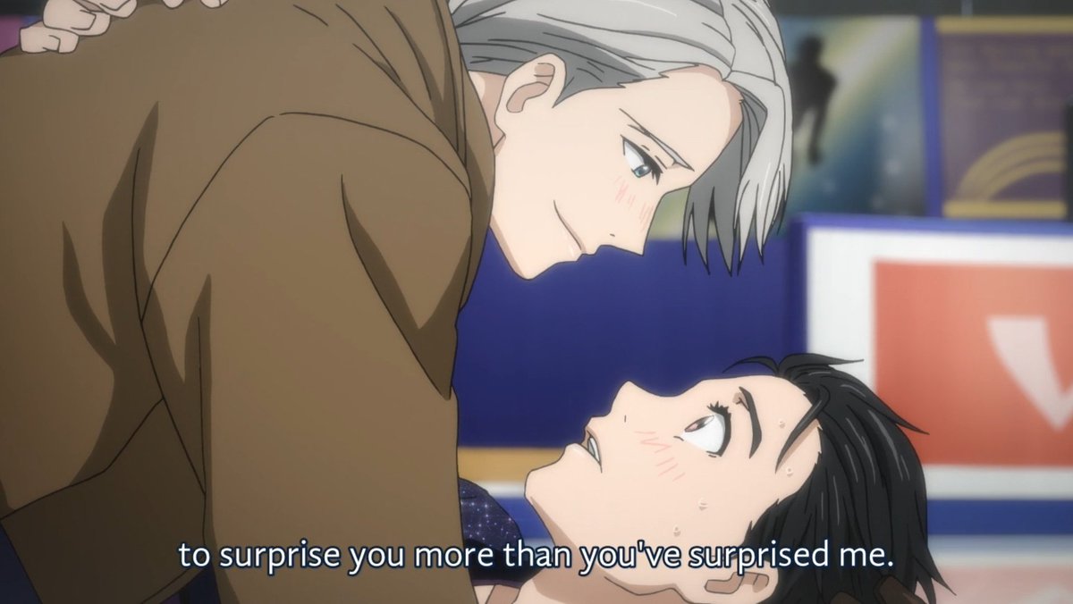 it's funny how some people think that it was a hug and not a kiss becoz you can literally see how everyone in the anime are blushing and surprised when it happened and victor tells that this was the only thing he'd think of to surprise yuri? like as if they haven't hugged before?