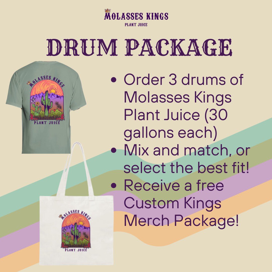 MolassesKings's tweet image. Fire your soils into action and get that early season GREEN underway! 🌱 Order now and get your merch pack! Available on our website! 🔗

*While supplies last*

#molasseskings #plantjuice #springgreenup #promotion #drumpackage #totepackage #thesweetheat #themojo #theseasugar