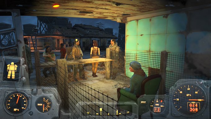 I put Mama Murphy's chair in the middle of a shooting range and yeah it's pretty hilarious. #Fallout4<a href="/tag/fallout4"class="tags"><span>#fallout4</span></a>