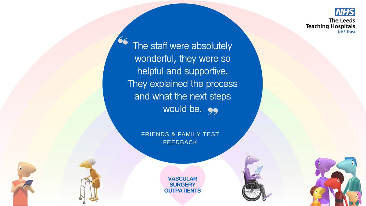 This week we're sharing this great comment from a patient who was cared for by the Vascular Surgery Outpatients team #FFTFriday

If you'd like to share feedback about your experience of care in our hospitals, please visit: leedsth.nhs.uk/patients/suppo…