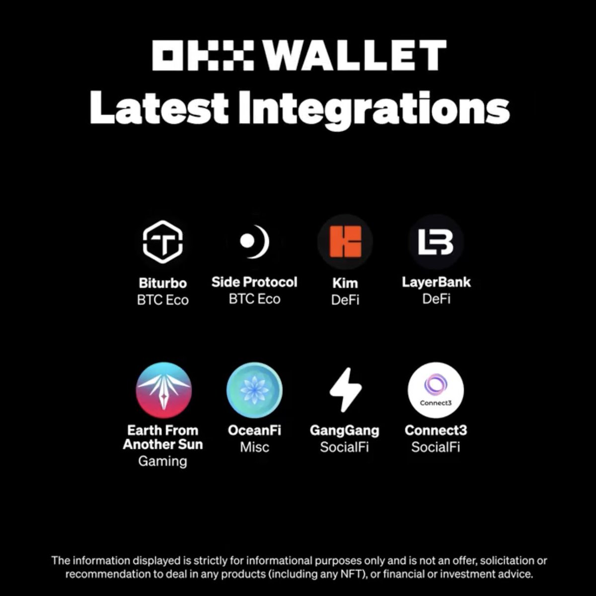 💫  @OKXWeb3 has revealed that 8 projects have recently integrated #OKXWallet into their platforms.
 
👏  The 8 projects includes @Biturboio, @SideProtocol, @KimProtocol, @LayerBankFi, @PlayEFAS, @OceanFi2023, @GangGangSocial, and @Connect3World.

🔽 VISIT
okx.com/web3