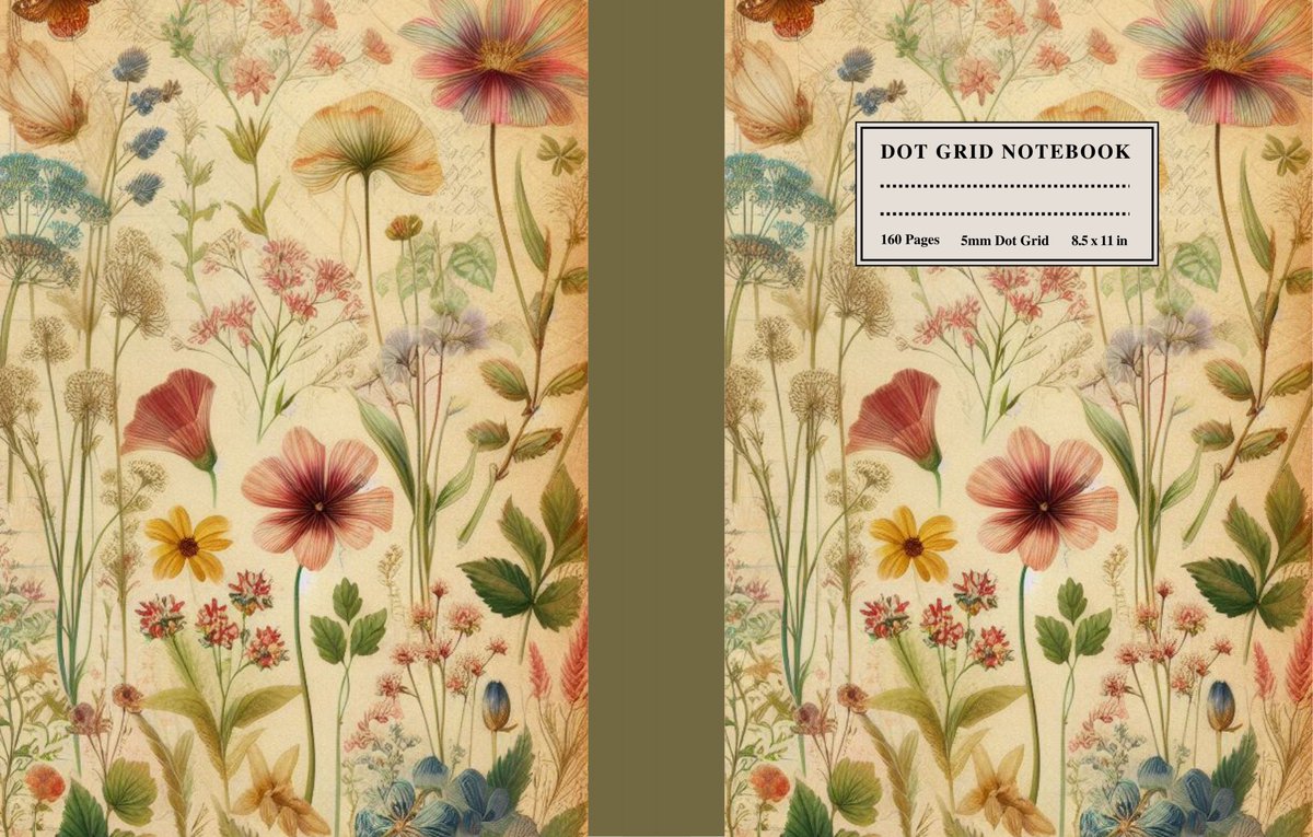 Floral Vintage Watercolour Dot Grid Notebook  8.5' x 11' Large Softcover Dotted #Notebook For Creative #BulletJournaling #Doodling #VisionBoards #Sketching #MoodTracker #dotgrid #vintagestyle #journal #Floral #Flowers #bulletjournal

thistlemouse.co.uk/collections/no…