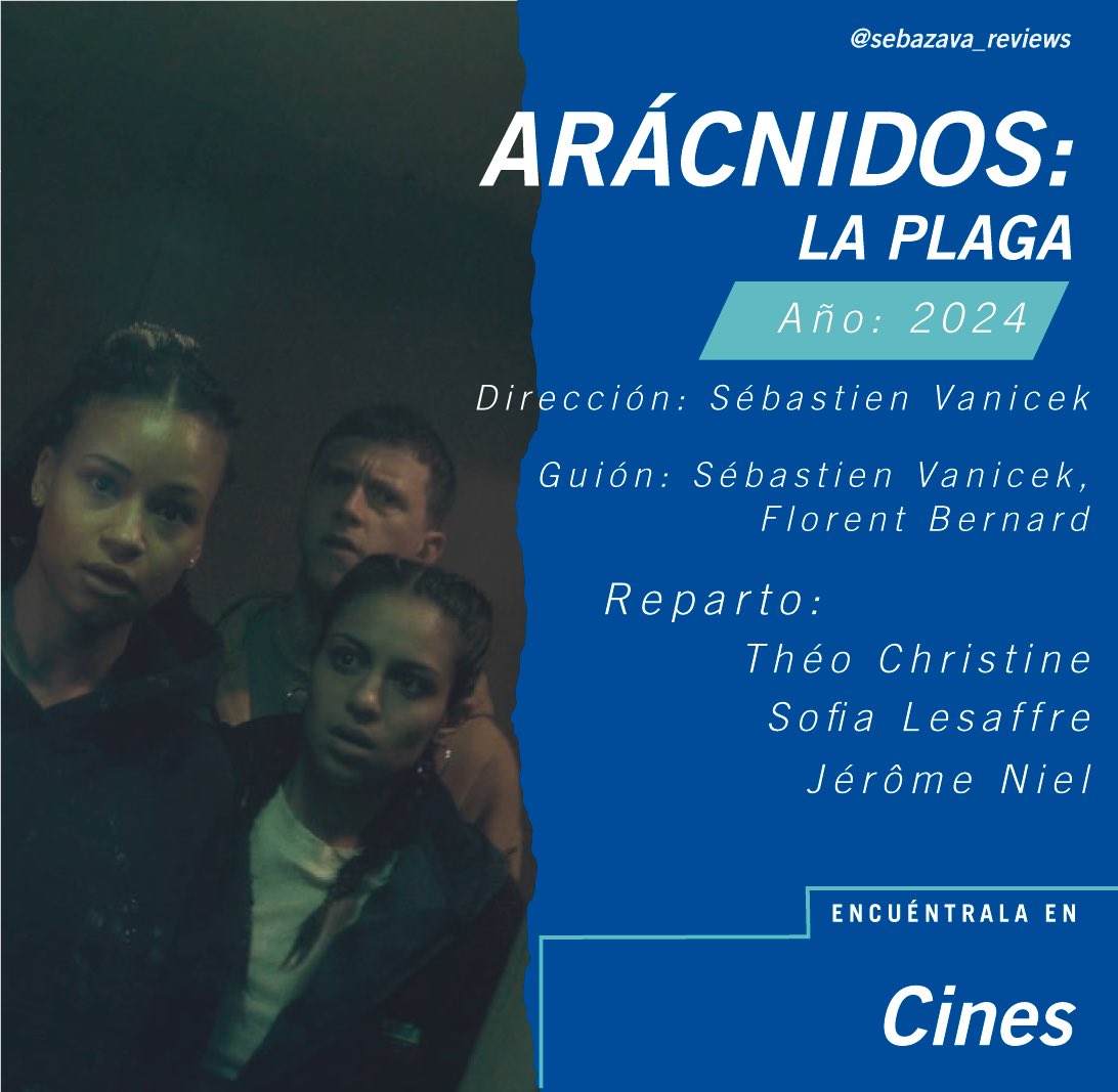 'Una experiencia consistentemente tensa y visualmente atractiva.' Entren a @MGustaElCine para leer mi crítica de #Arácnidos #LaPlaga, una sorprendente (y asquerosa) película francesa de terror. AQUÍ ➡️ tinyurl.com/AracnidosMGC #Vermine #Infested #CineFrancés #MeGustaElCine