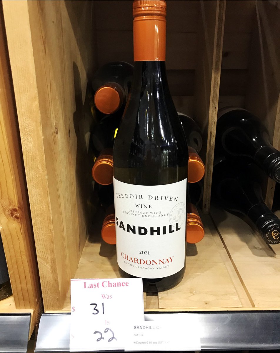 🎉Great Value! Check out our sale on 2021 Sandhill Chardonnay, a tasty fruit-forward and complex Canadian Chardonnay. 😋

#yegwine #chardonnay #edmontonwine #canadianwine #cheers