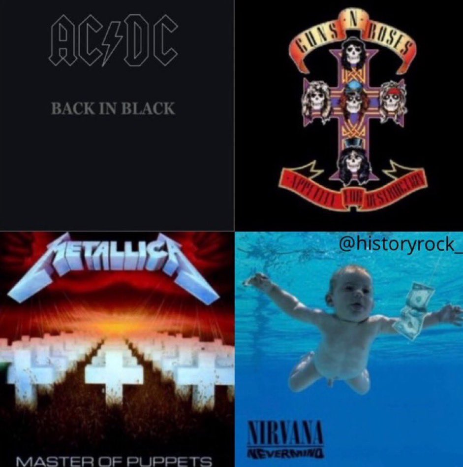 You have to PICK one album! 👇🏻 - Back In Black - Appetite For Destruction - Master Of Puppets - Nevermind
