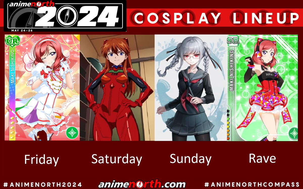 Anime North is in 1 month so i guess i can share my con lineup 🥰🥰 i hope to see familiar faces 😃