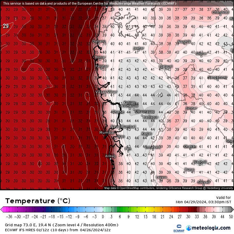 Heat waves alert from 27th to 30 th April. Due to High pressure area over the Central part of India which will expand from west to east. Expected rise of 5-6°C #Heatwaves