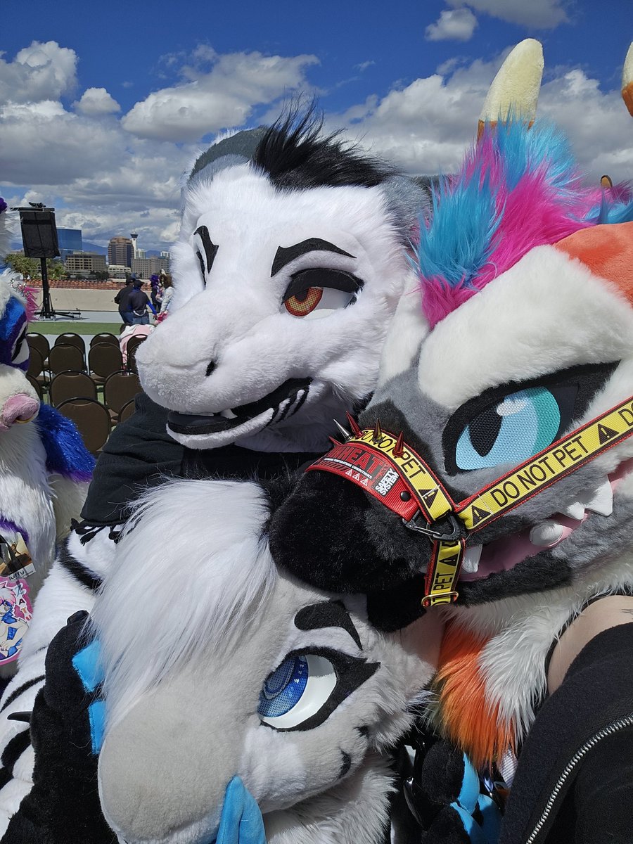 Two Talls and a Tiny for Fursuit Friday!