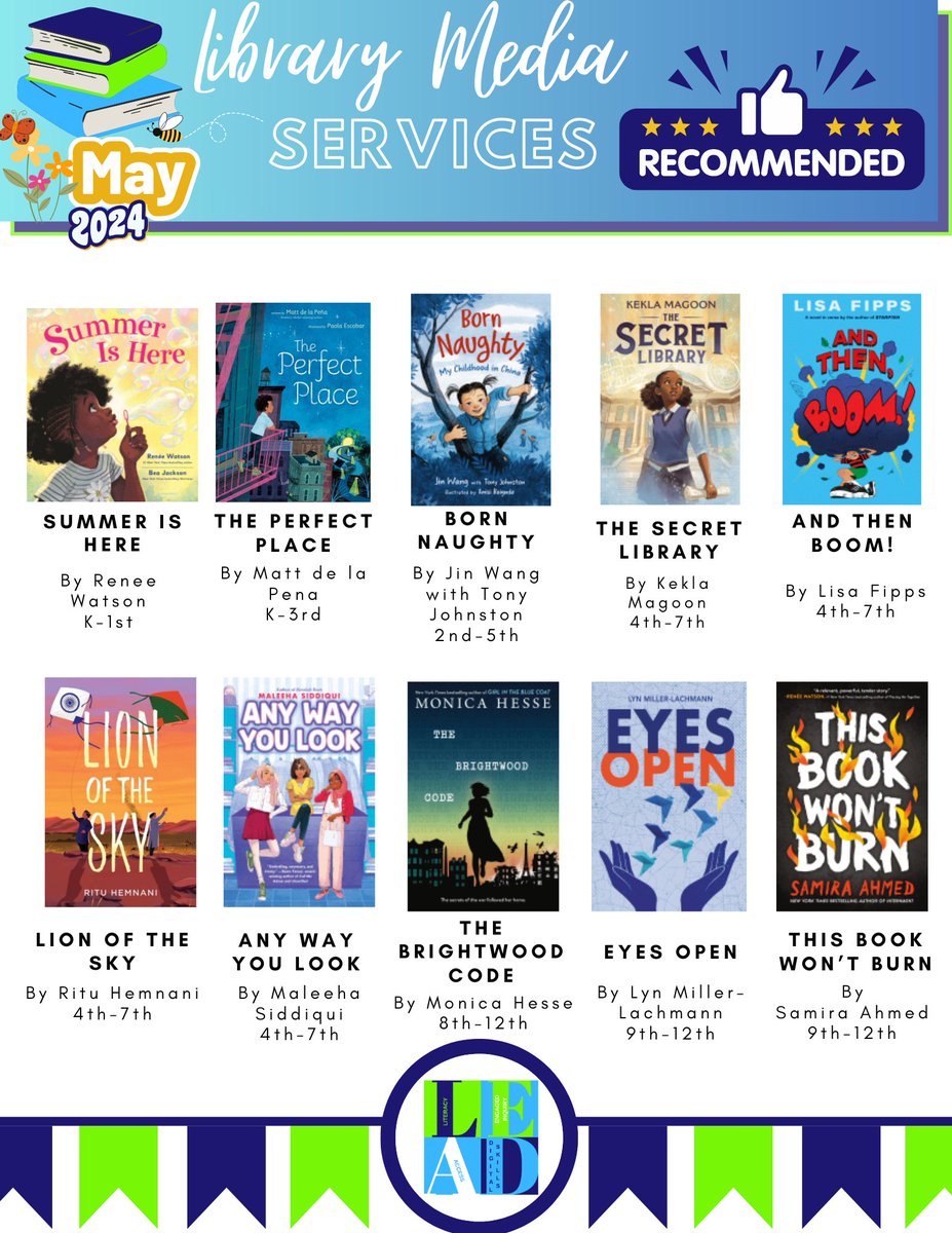 Explore May's rich array of new releases and fuel your love for reading!📚💖#JCPSLibraries #MakingLibrariesMagical #EveryChildaReader #Literacy #BooksUniteUs #LetFreedomRead #ReadingForPleasure #ReadersAreLeaders #RepresentationMatters #READ #BookRecommendations @JCPSLMSDrLynn