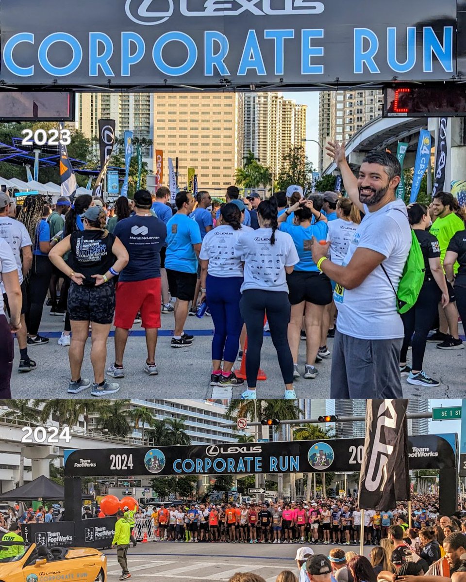Running 🏃 into year two at the #lexuscorporaterun #Miami building connections #networking and enjoying a healthy break 👍