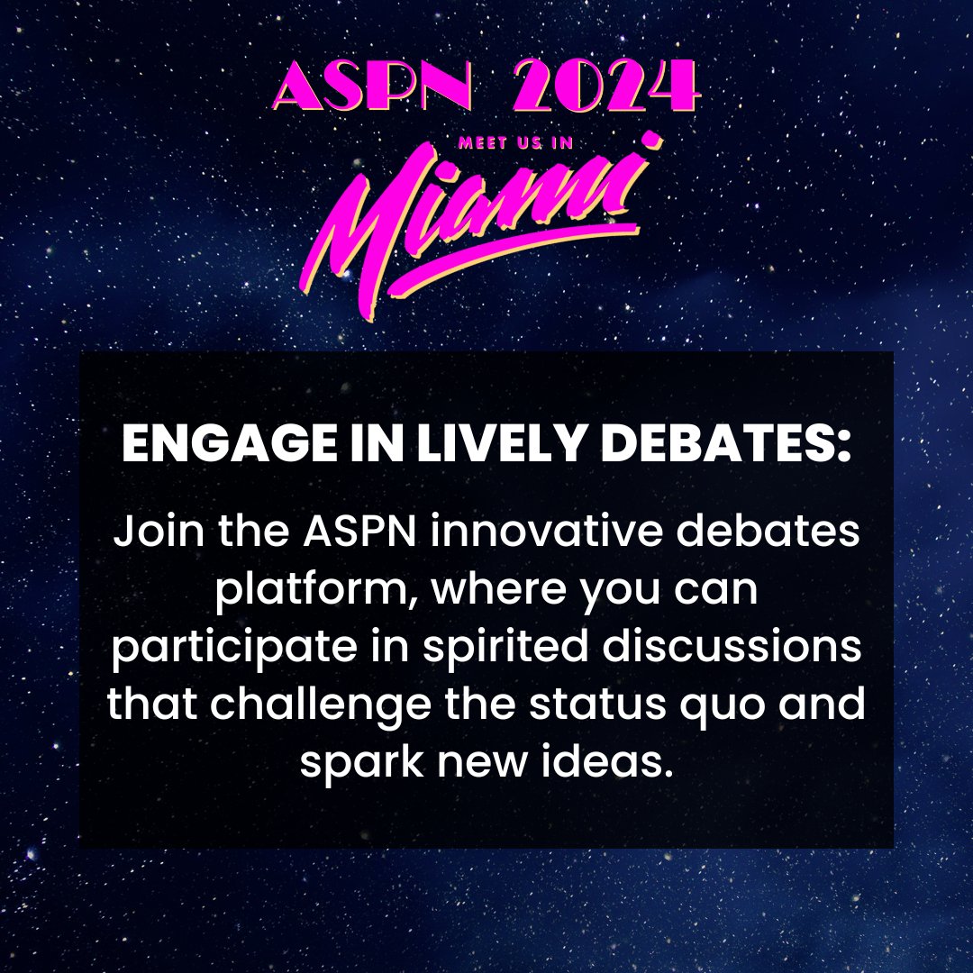 ASPN_PainNeuro's tweet photo. Join us for the premier conference of the year! In 2024 we will be back in Miami for our 6th Annual Conference!
More info: https://t.co/AeZgaPUE3w Register: https://t.co/cFhLmpuNaM
#ASPNConference #ASPN2024 https://t.co/M7guMtY2iH