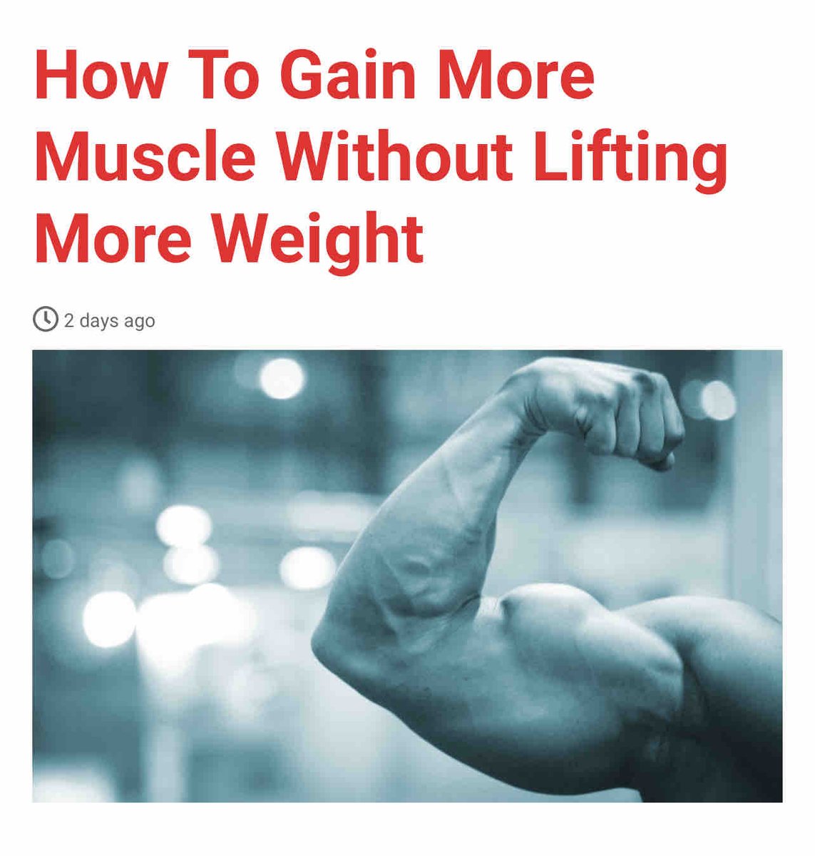 How To Gain More Muscle Without Lifting More Weight

👉 Read more here👇
👉 ironmagazine.com/2024/how-to-ga…

#builmuscle #gainmuscle #muscles #gainz #getbig #gymworkouts #strengthtraining #ironmagazine