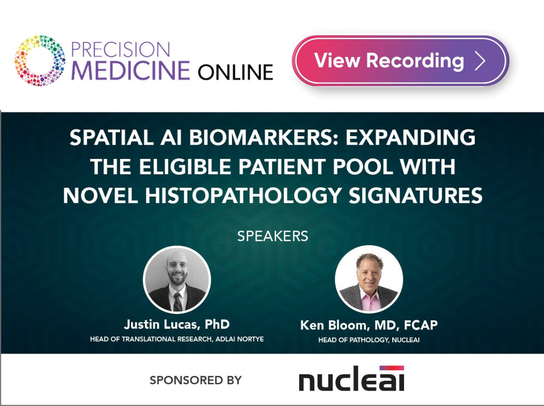 Missed our @PrecOncNews Webinar on Spatial AI Biomarkers? The recording is now available! Justin Lucas from Aldai Nortye and Ken Bloom from Nucleai as they delve into AI-driven spatial analysis in cancer treatment. hubs.li/Q02vcvRz0