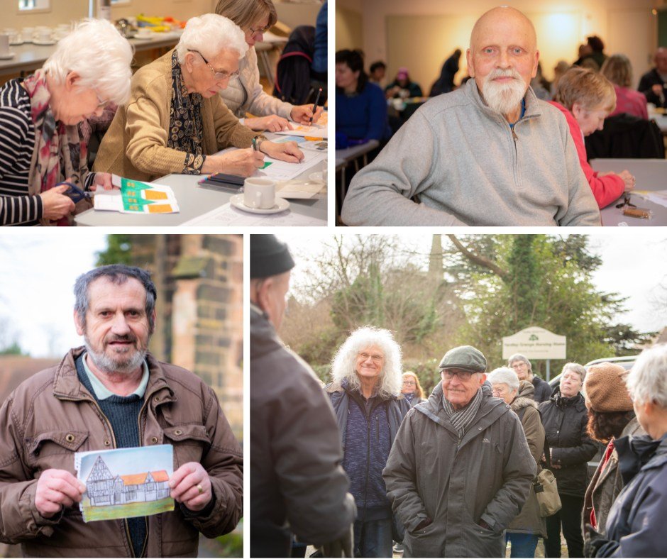 We met some wonderful residents in our #OldYardley project & had some riveting conversations. There's lots of hidden talent in #Yardley! One man builds model trains & wooden board games! Another documents her fascinating life & many love to #draw #paint #sew #knit #photography