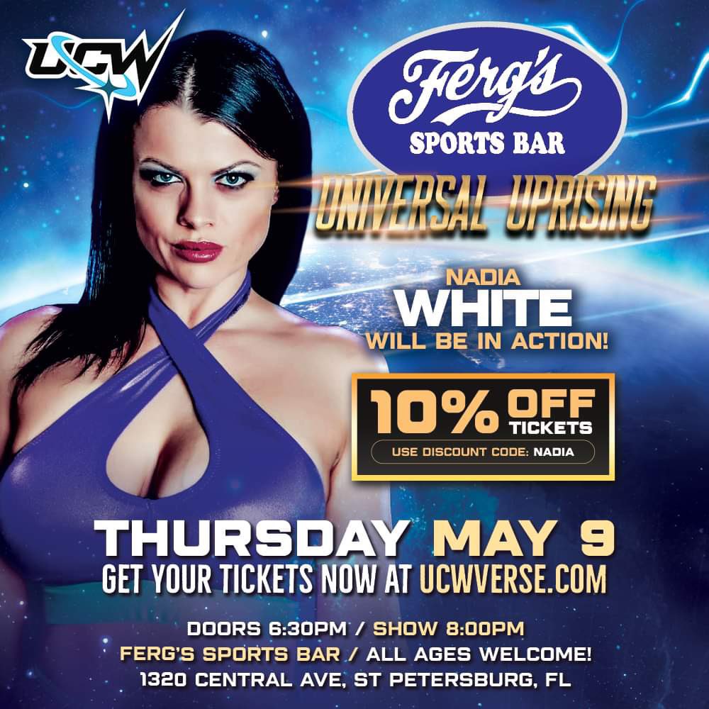Yes, you heard right- @ucwverse is invading @FergsStPete I’m facing off against @TracyNyxx 🔥🔥🔥🔥 Use my promo code for 10% 😎😎😎