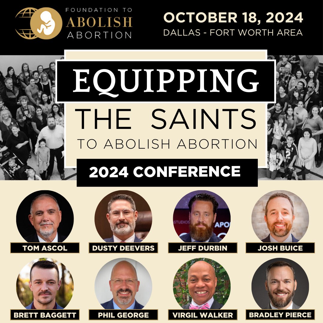 Early bird pricing is available for a limited time 🐦 Register now 👉faa.life/equip2024 @tomascol, @DustyDeevers, Jeff Durbin (@EndAllAbortion), @JoshBuice, @BrettaBaggett, Phil George, @VirgilWalkerOMA, and @bradleywpierce are going to help you get equipped for the…