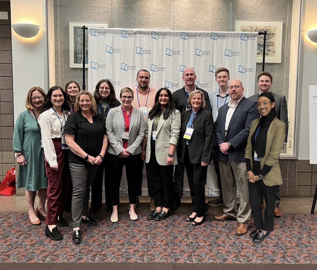 Thank you <a href="/mnmshp/">Minnesota Society of Health-System Pharmacists</a> for a fantastic annual conference! Such a great experience being able to present with <a href="/mplillyblad33/">Matt Lillyblad</a> and honored to be selected as the MSHP Outstanding Poster Award recipient! It’s always a fun time catching up with colleagues and being with my Allina family! ❤️