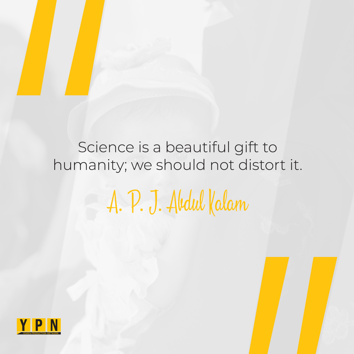 'Science is a beautiful gift to humanity; we should not distort it.' #YPN #YPNMEDIA #StockArena ypnmedia.com