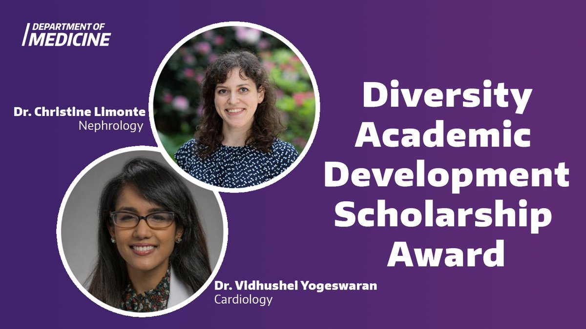 Congratulations to the 2024 recipients of the DOM Diversity Academic Development Scholarship Awards, Drs. Christine Limonte @UWNephrology and Vid Yogeswaran @UWCardiology ! This award recognizes and aids in career development for highly qualified and meritorious trainees.