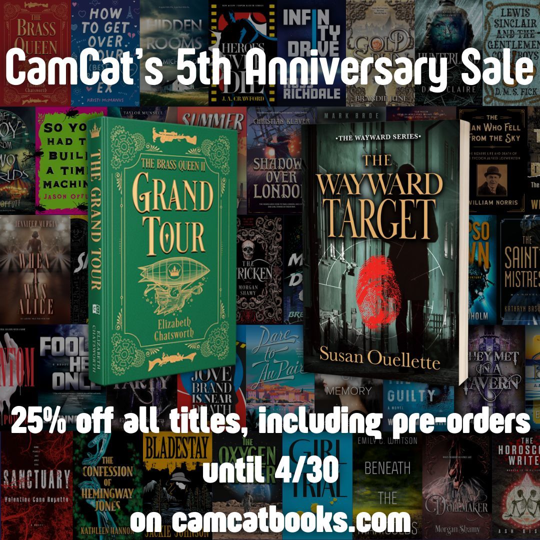 Our sitewide anniversary sale to celebrate our 5th birthday is still going on! Head over to camcatbooks.com by 4/30 to check out our newest releases and get 25% off your entire order, no code needed!